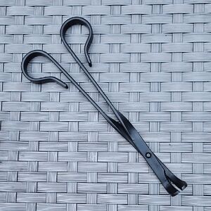 Vintage Sleek Black Metal Candle Wick Trimmer Cutter 7.5 "